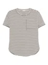 Brunello Cucinelli Striped Cotton Jersey T-shirt In Brown