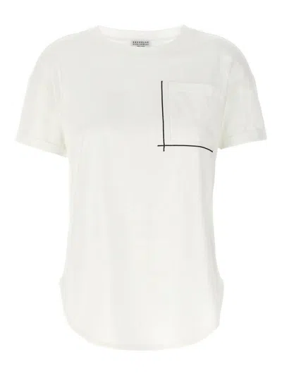 BRUNELLO CUCINELLI CAMISETA - BLANCO