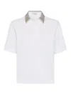 Brunello Cucinelli Short-sleeved Polo T-shirt In White