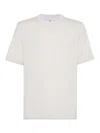 Brunello Cucinelli T-shirt With Layered Design In White