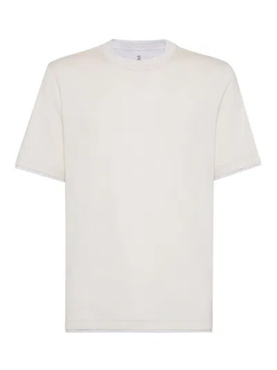 BRUNELLO CUCINELLI CAMISETA - BLANCO