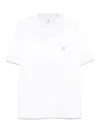 Brunello Cucinelli Cotton Jersey Crew Neck T-shirt With Logo In White