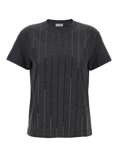 BRUNELLO CUCINELLI MICRO SEQUIN T-SHIRT