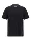 Brunello Cucinelli Silk And Cotton Blend Crew Neck T-shirt In Black