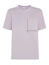 Brunello Cucinelli T-shirt With Embellishments In Purple