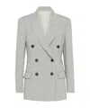 Brunello Cucinelli Canvas Blazer In Gray