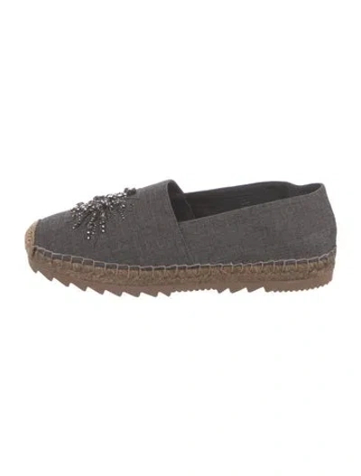 Pre-owned Brunello Cucinelli Canvas Espadrilles In Grey