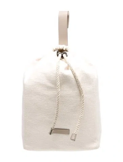 Pre-owned Brunello Cucinelli Canvas Evening Bag In Neutral