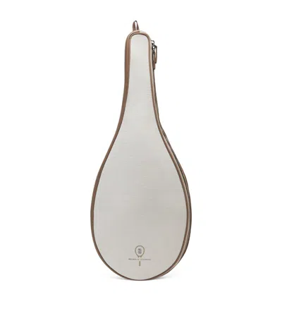 Brunello Cucinelli Canvas-leather Tennis Racket Cover In White