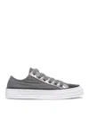 Brunello Cucinelli Panelled Lace-up Leather Sneakers In Gris