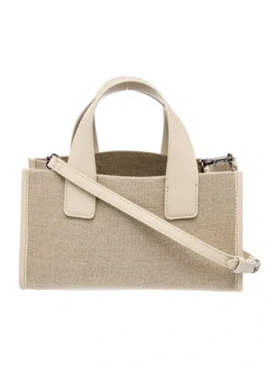 Pre-owned Brunello Cucinelli Canvas Top Handle Bag In Neutral