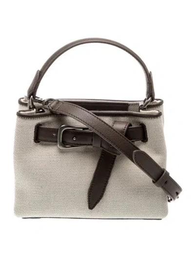 Pre-owned Brunello Cucinelli Canvas Top Handle Bag W/ Tags In Neutral