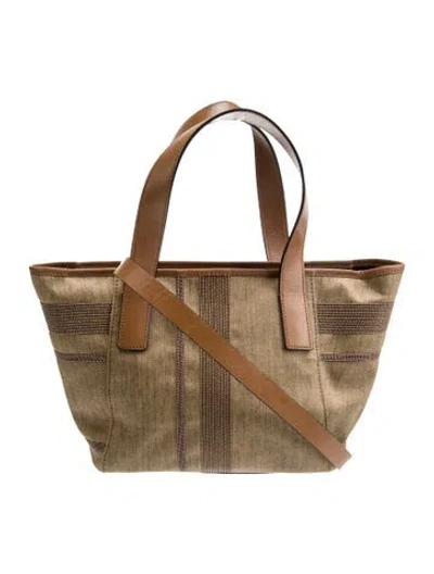 Pre-owned Brunello Cucinelli Canvas Tote In Multi