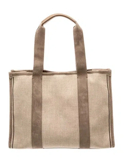 Pre-owned Brunello Cucinelli Canvas Tote In Neutral