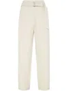 Brunello Cucinelli Linen Trousers With High Waist And Pockets