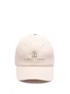 Brunello Cucinelli Logo-embroidered Cap In Beige