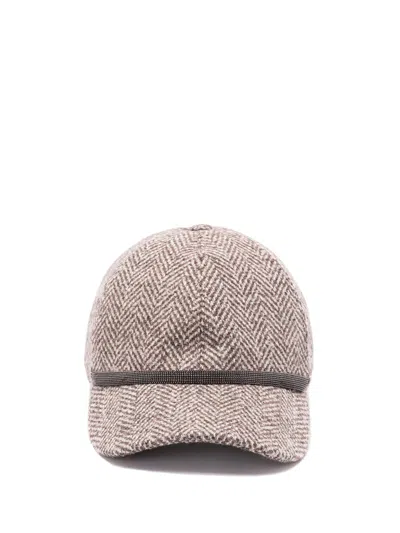 Brunello Cucinelli Cap In Brown