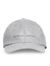 Brunello Cucinelli Virgin Wool Embroidered Baseball Cap In Grey Ink