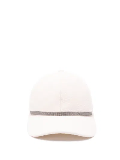 Brunello Cucinelli Cap In White
