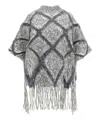 Brunello Cucinelli Macro Argyle Wool Couture Poncho