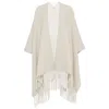 Brunello Cucinelli Gestricktes Cape Mit Fransensaum In Neutrals