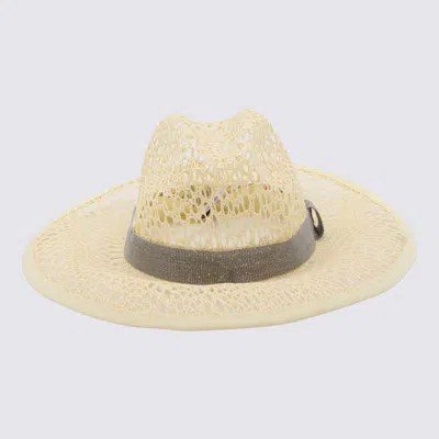 BRUNELLO CUCINELLI BRUNELLO CUCINELLI BEIGE FEDORA HAT