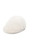 Brunello Cucinelli Cappello In Velluto A Coste In White