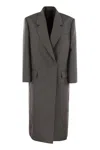 Brunello Cucinelli Grey Oversized Double-breasted Coat