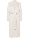 Brunello Cucinelli Cashmere Belted Midi Coat In Beige