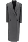 Brunello Cucinelli Grey Single-breasted Coat With Notched Revers In Wool Woman