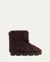 Brunello Cucinelli Capretta Shearling Outdoor Booties In Multi