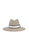 Brunello Cucinelli Straw Fedora With Wide Brim In Beige