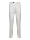 Brunello Cucinelli Capsule Beige American Pima Gabardine Italian-fit Trousers In White