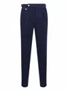 Brunello Cucinelli Capsule Blue Corduroy Tailor-fit Trousers In Blue
