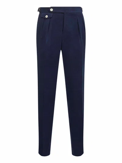 Brunello Cucinelli Capsule Blue Corduroy Tailor-fit Trousers