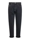 Brunello Cucinelli Capsule Blue Cotton Denim Iconic Fit Jeans In Black
