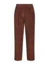 Brunello Cucinelli Capsule Brown Corduroy Baggy Trousers In Brown