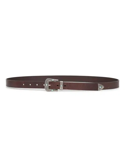 Brunello Cucinelli Capsule Brown Pull-up Calf Leather Belt