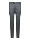 Brunello Cucinelli Capsule Grey Virgin Wool Flannel Italian Fit Trousers In Gray