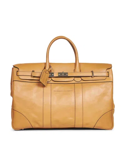 Brunello Cucinelli Capsule Natural Country Travel Bag<br/> In Blue