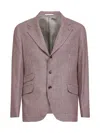 Brunello Cucinelli Capsule Pink Prince Of Wales Cavallo Jacket In Pattern