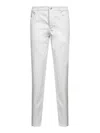 Brunello Cucinelli Capsule White American Pima Gabardine Italian-fit Trousers In White