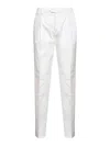Brunello Cucinelli Capsule White American Pima Gabardine Trousers In White