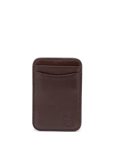 Brunello Cucinelli Card Case In Brown