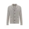 Brunello Cucinelli Ribbed Cotton Shawl Collar Cardigan