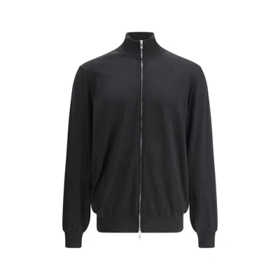 Brunello Cucinelli Silk Cashmere Cardigan Sweaters And Cardigans Black