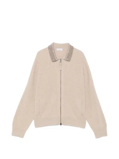 Brunello Cucinelli Cardigan In Neutral