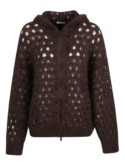 Brunello Cucinelli Cardigan In Brown