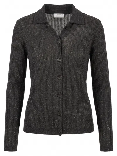 Brunello Cucinelli Cardigan In Brown