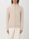 Brunello Cucinelli Zip-up Cashmere Jumper In Beige
